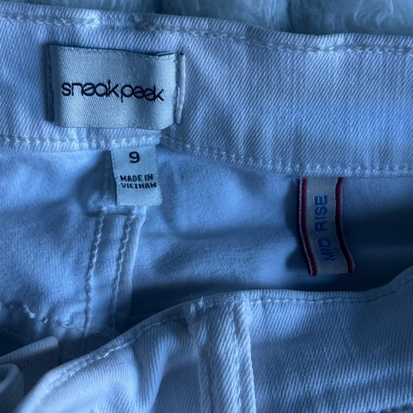 Sneakpeek Women’s US9 White Mid Rise Distressed Jeans - Picture 8 of 14